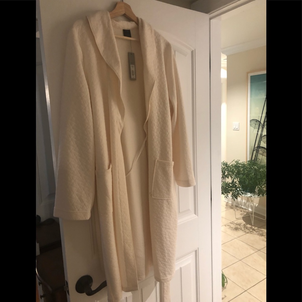 White bathrobe